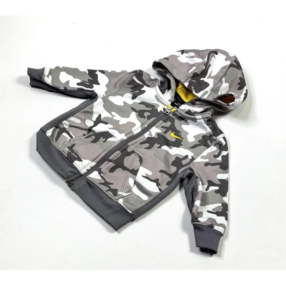Nike Kids Gray Camo Hoodie - Picture 2 of 11